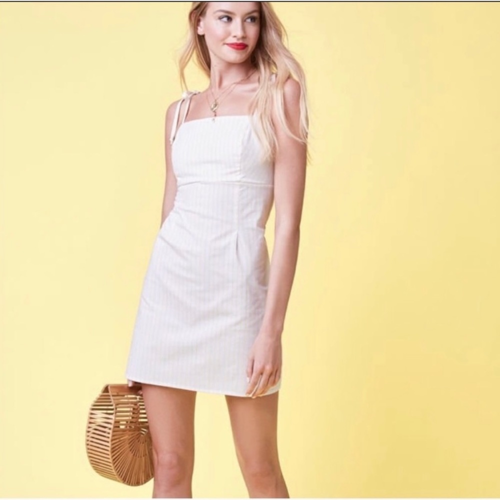 Lottie Moss Yellow and White Striped Dress